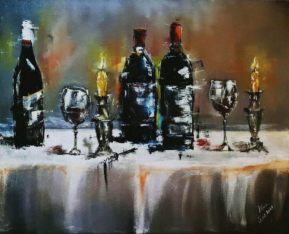 ArteDiAlina.com painting: The party isn't over